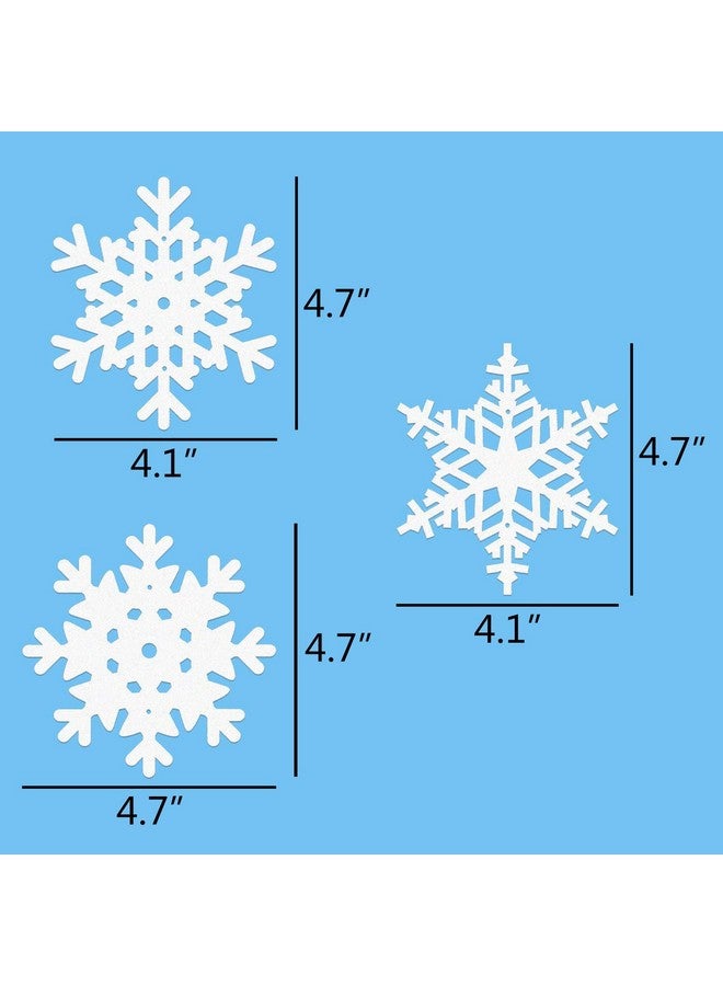 jollylife 12PCS Snowflake Garland Winter Party Wonderland Birthday Decorations - Christmas Snow Flake Streamers Strings Hanging Decor - Image 3