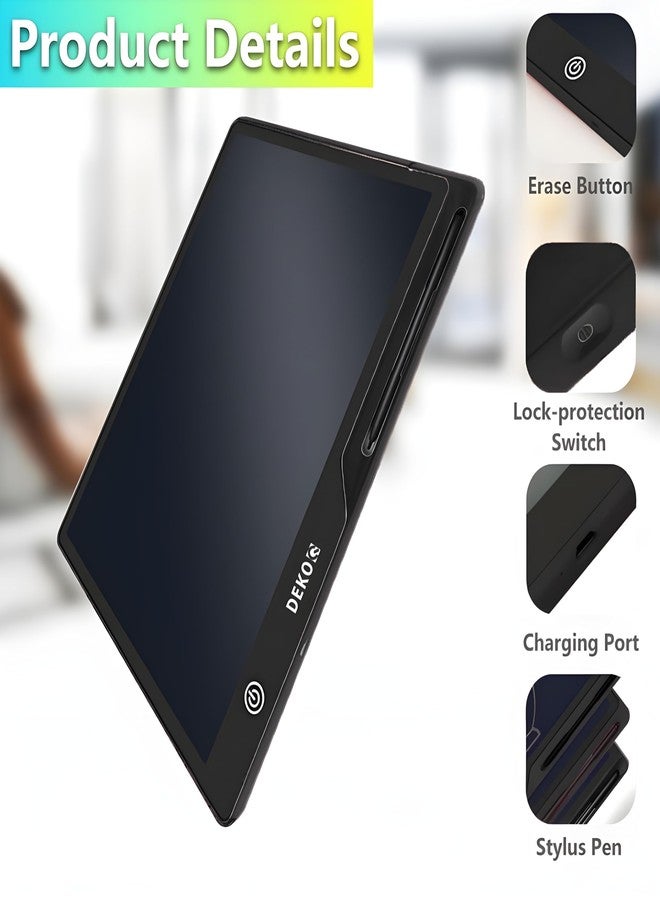 Dekoq LCD Writing Tablet for Kids 16 Inch, Toys for Girls Boys Drawing Pad for 3 4 5 6 7 8 Year Old Kid, Toddler Rechargeable Doodle Board Travel Essentials for Children (Black) - Image 5