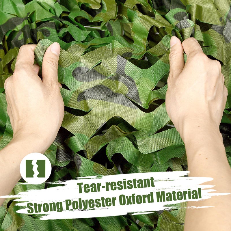iunio Camo Netting Camouflage Netting, Camo Net Bulk Roll Camouflage Mesh Nets for Hunting Blind Deer Stand Military Party Decorations Sunshade Camping Shooting (6.5ftx4.9ft, Army Green) - Image 4