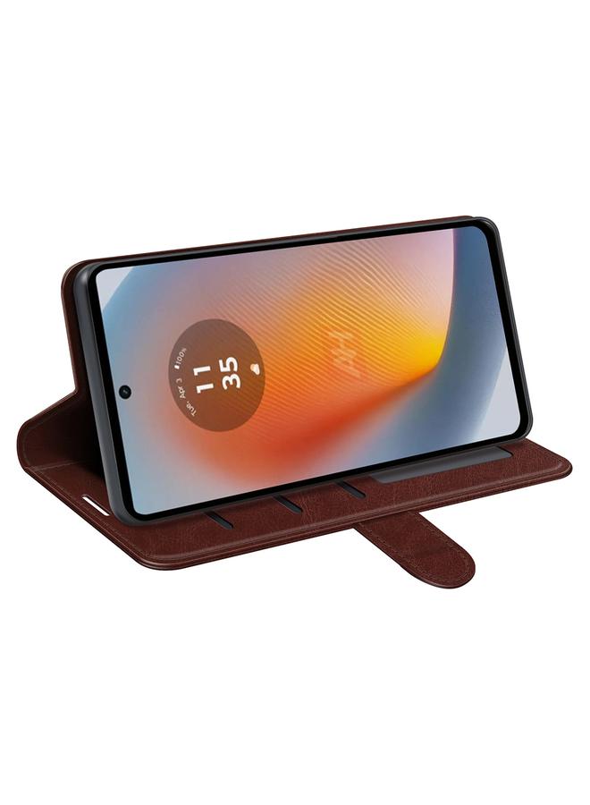 erorex Case For Motorola Edge 50 Fusion R64 Texture Horizontal Flip Leather Phone Case - Image 5