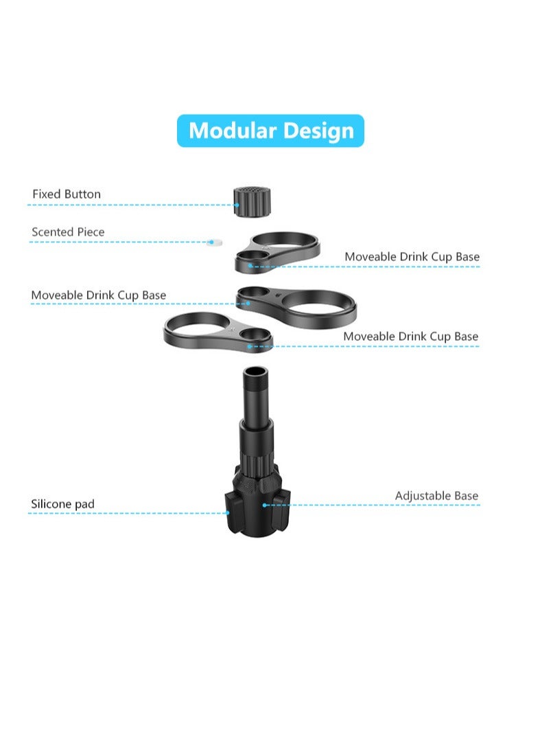 general Car Cup Holder Expander,3 in 1 Expandable Cup Holder for Car with Locking Function and 360° Rotating,Suitable for Large Water Cups and Drinks - Image 2