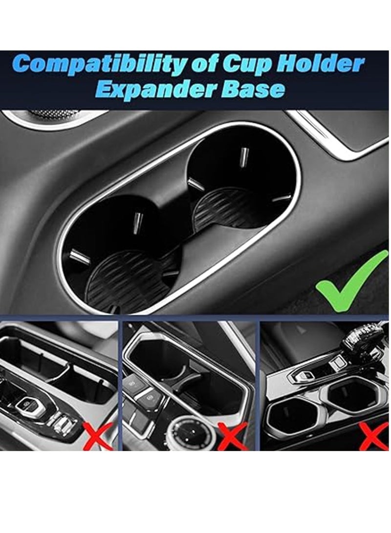 general Car Cup Holder Expander,3 in 1 Expandable Cup Holder for Car with Locking Function and 360° Rotating,Suitable for Large Water Cups and Drinks - Image 4