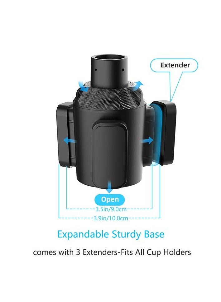general Car Cup Holder Expander,3 in 1 Expandable Cup Holder for Car with Locking Function and 360° Rotating,Suitable for Large Water Cups and Drinks - Image 5