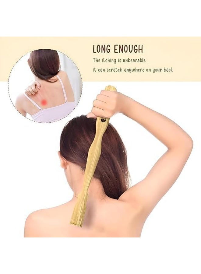 أداة حك الظهر 2 في 1 مزودة بأسطوانتي تدليك، مقبض طويل، بلاستيك خفيف الوزن، 45 سم، قبضة مريحة للاستخدام المنزلي - Image 3