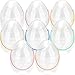 Restroma 8 Pcs 10 Inch Giant Clear Easter Eggs with Colorful Handles Jumbo Transparent Easter Eggs Large Plastic Surprise Egg Fillable for Easter Hunt Supplies - Image 2