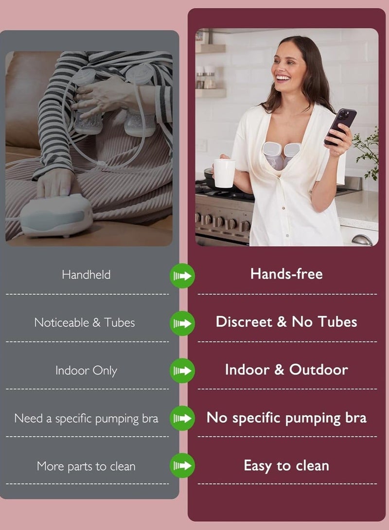 مام كوزي مضخة السيدات الكهربائية الفردية S9 Pro، مضخة قابلة للارتداء، شاشة LED، وضعان و9 مستويات - Image 3