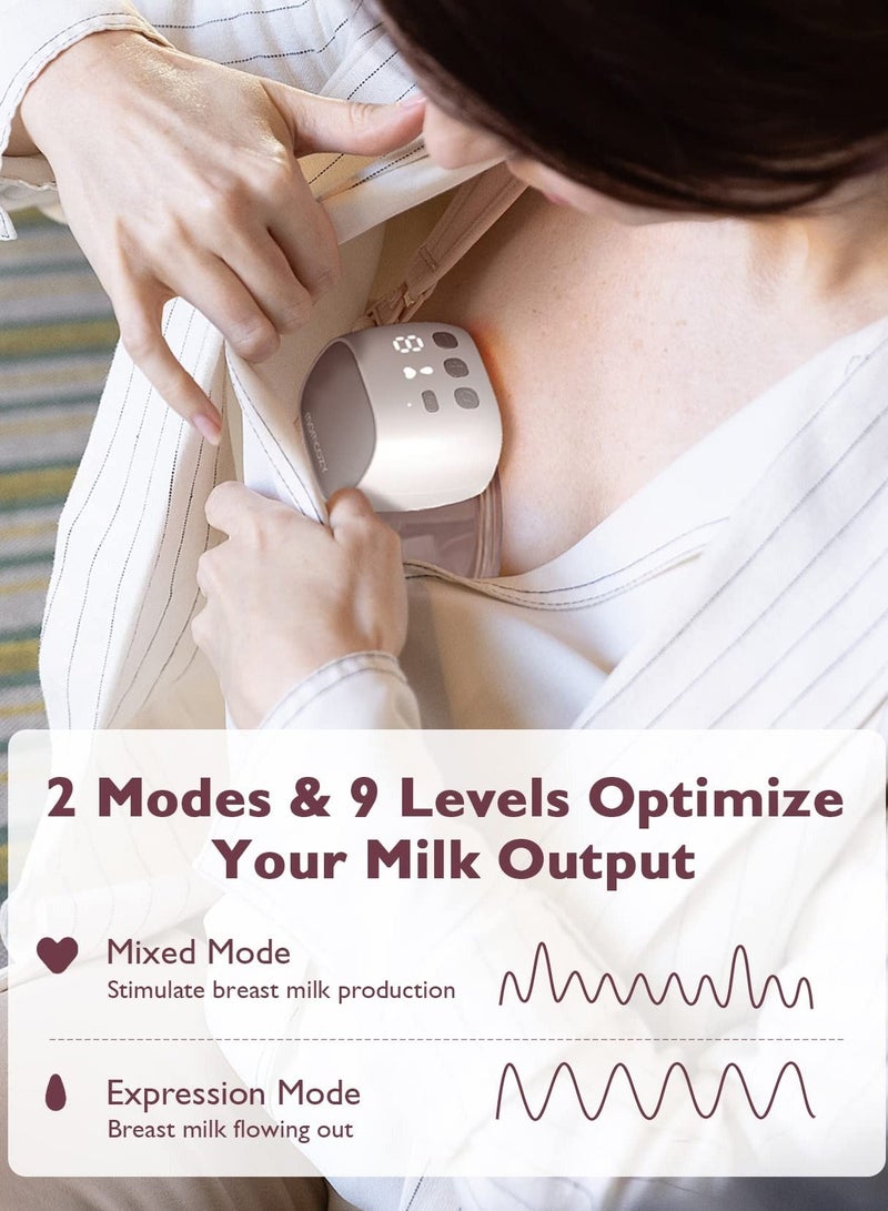 مام كوزي مضخة السيدات الكهربائية الفردية S9 Pro، مضخة قابلة للارتداء، شاشة LED، وضعان و9 مستويات - Image 4