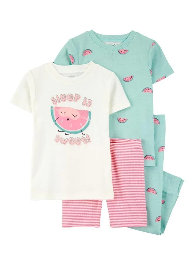 carter's Toddler Printed 4PC Pyjamas Set