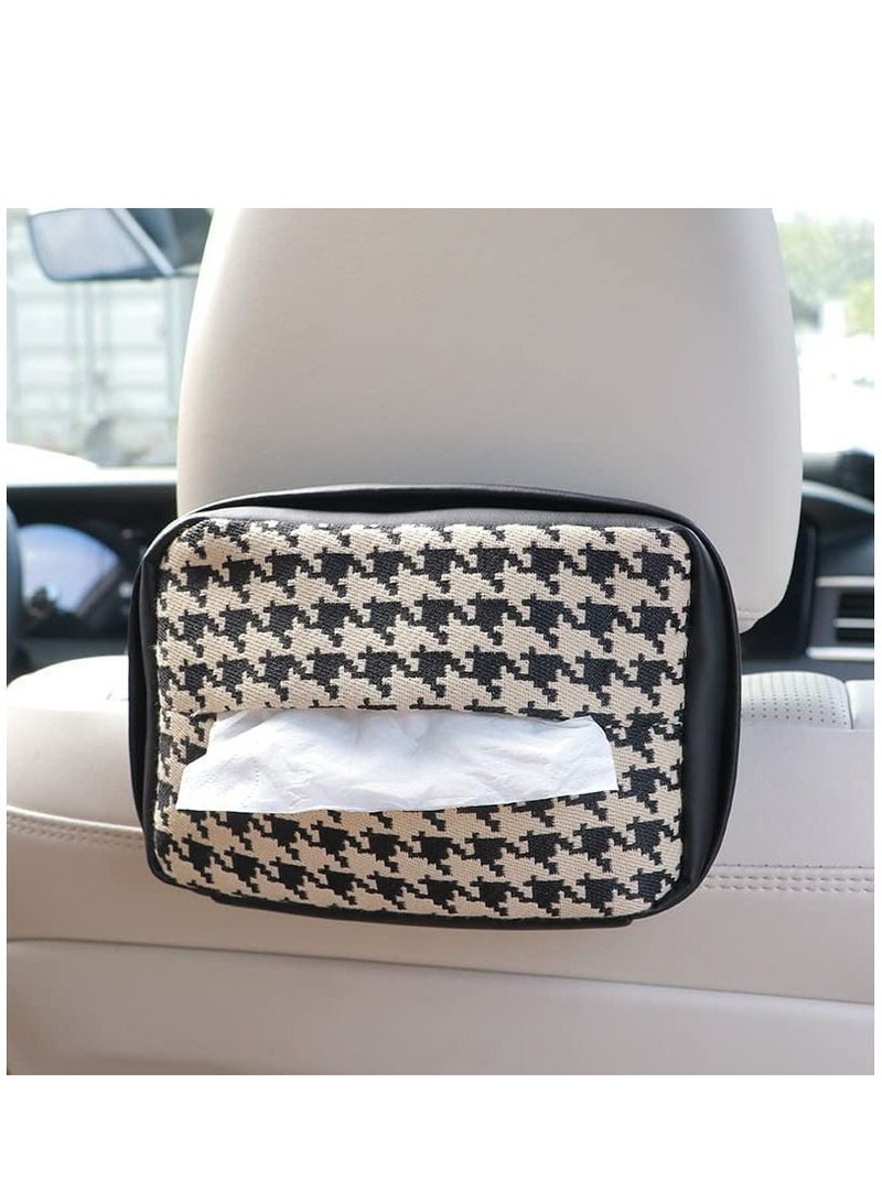 NIBEMINENT Car Sun Visor Tissue Holder Paper Towel Bag Cover Back Seat Headrest Hanging Napkin Clip Multi-Use Case for Truck Home Office Restaurant BLACK - Image 1