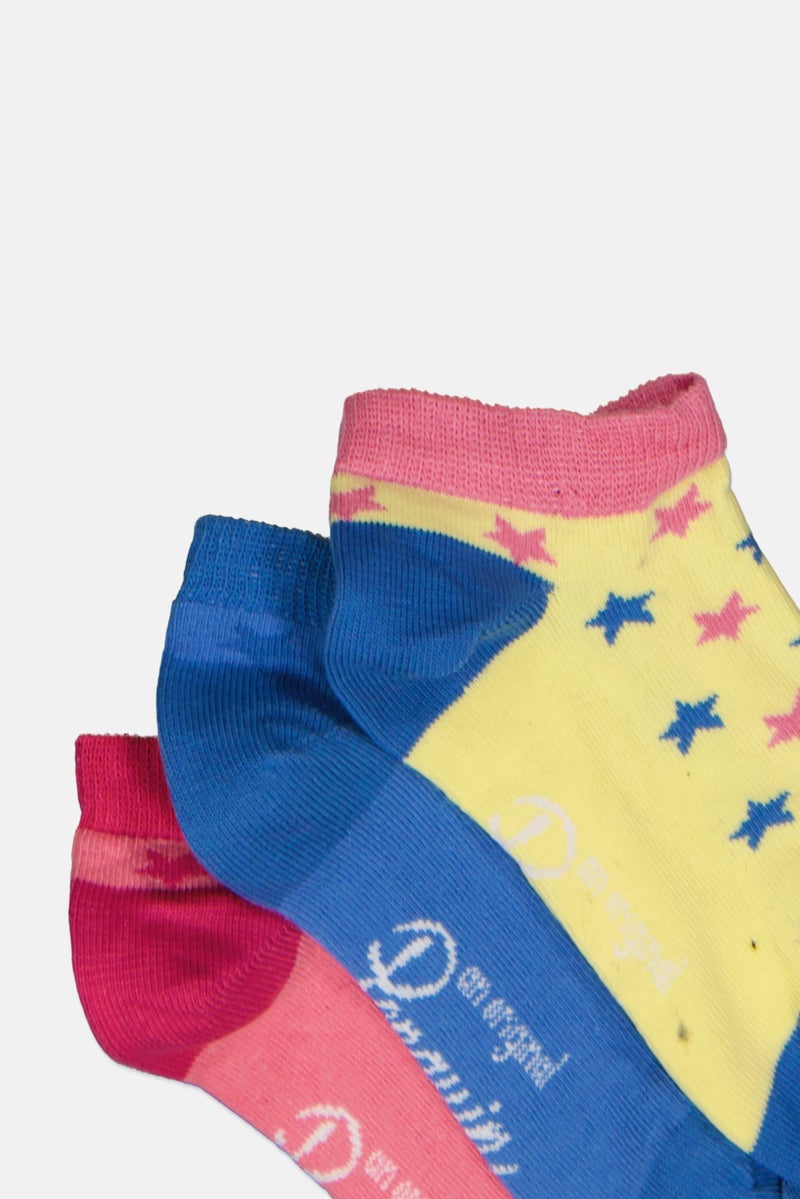 Original Penguin Kids Girl 5 Pairs Printed Ankle Socks, Multicolor - Image 2