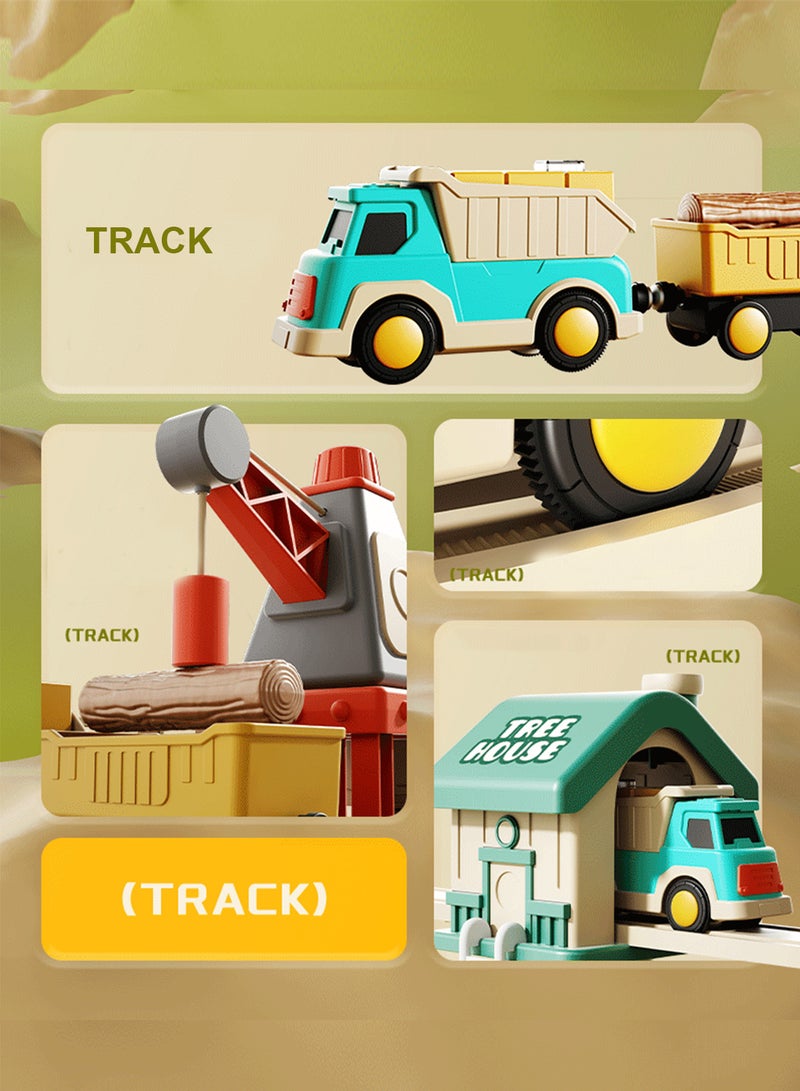 Splendors 62 pcs Electric Train & Railway Sets Toy Assembly Toy Gift 89x90x19cm - Image 3