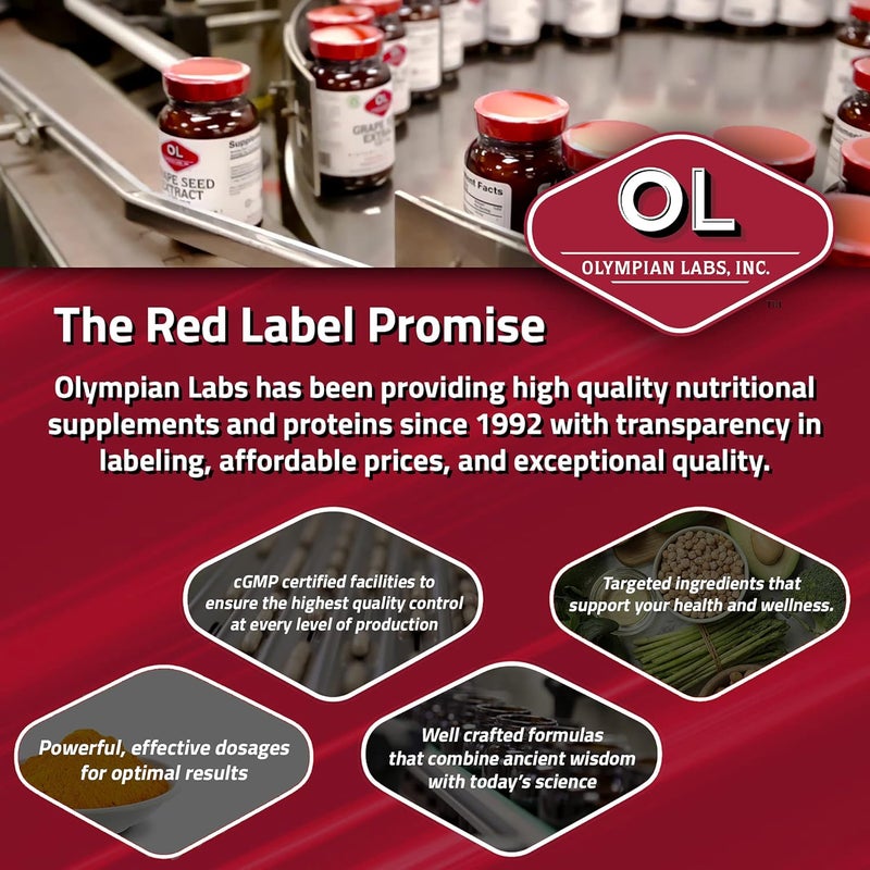 Olympian Labs VRLX Advanced Immune Support Vitamin C Zinc  Lysine May Aid in Cold Sore Relief 120 Capsules - Image 4