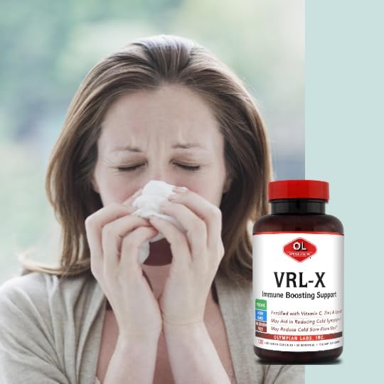 Olympian Labs VRLX Advanced Immune Support Vitamin C Zinc  Lysine May Aid in Cold Sore Relief 120 Capsules - Image 2