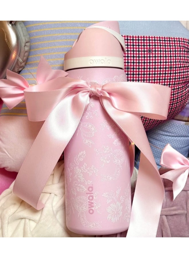 32OZFreeSip 710 زجاجة مياه عازلة من الفولاذ المقاوم للصدأ مع القش -زجاجة مياه عازلة تحافظ على برودة 24 ساعة، مقاومة للتسرب - Image 4