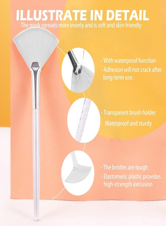 Soft N Style Soft 'N Style Taklon Fan Mask Brush Acid Applicator for Glycolic Peel/Masques (2, white) - Image 3