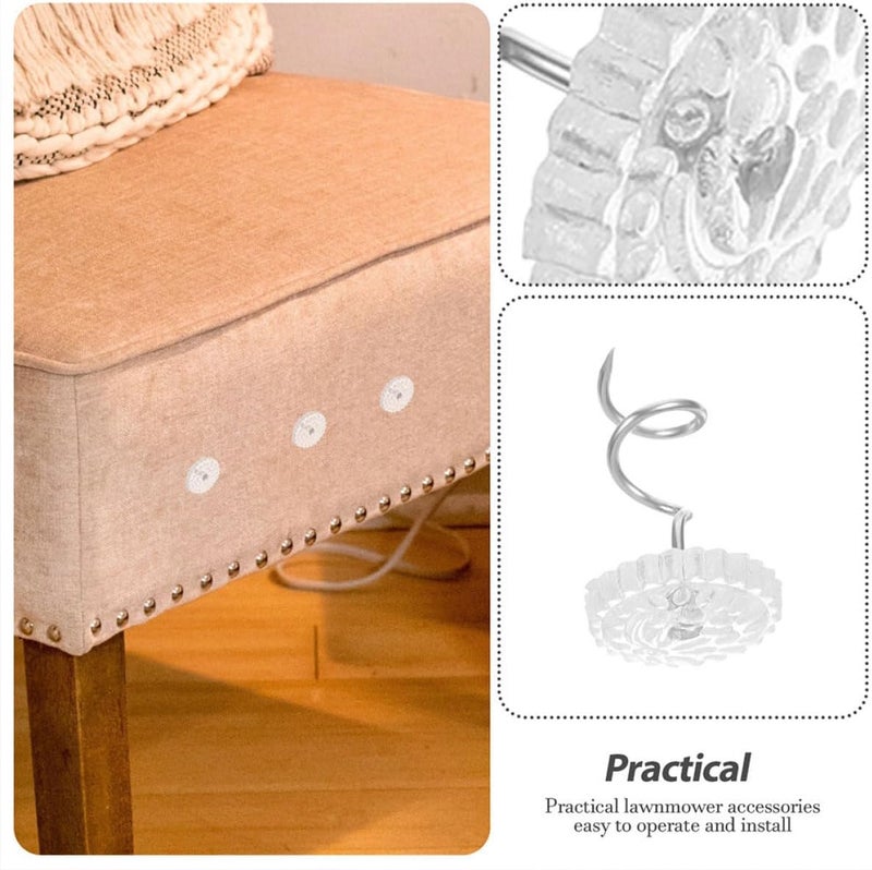 200pcs Plastic Spiral Furniture Pins Non-Marking Bed Sheet Tacks Anti-Slip Upholstery Fixing Nails for Sofa and Bed Skirts - Image 5