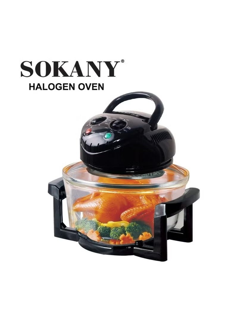 sokany 13L 1400W 6-in-1 Halogen Oven for Roasting, Grilling, or Frying. Features halogen technology for faster cooking times and higher efficiency (Healthy cooking: Uses less oil to cook healthier meals.) - SK-560 - Image 2
