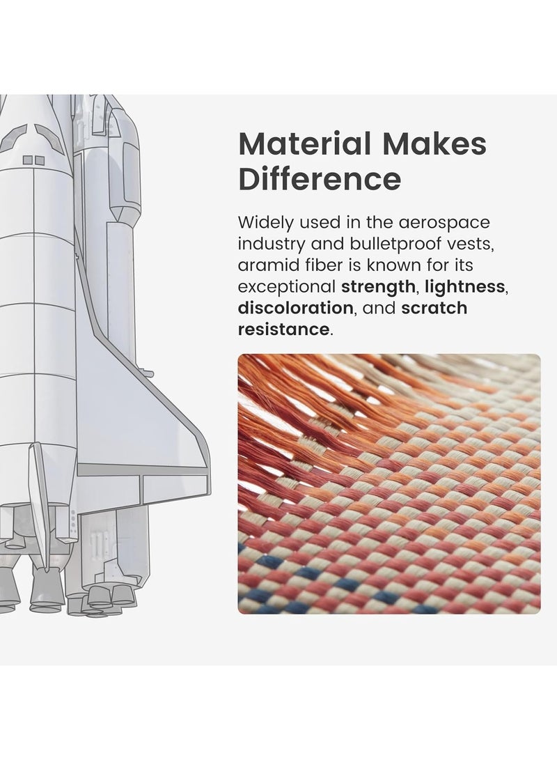 PITAKA حافظة بيتاكا لجهاز S25 Ultra، 6.8 بوصة، متوافقة مع MagSafe، رقيقة وخفيفة، حافظة سامسونج جالاكسي S25 Ultra مصنوعة من ألياف الأراميد 1500D [حافظة MagEZ 4 - لحظة الغروب] - Image 3