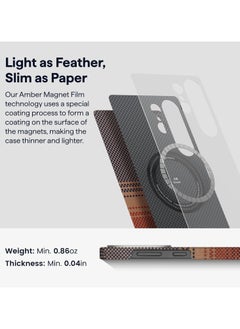 PITAKA pitaka for S25 Ultra Case, 6.8 Inch, Compatible with MagSafe, Slim & Light Samsung Galaxy S25 Ultra Case, 1500D Aramid Fiber Made [MagEZ Case 4 - Sunset]  - Image 4