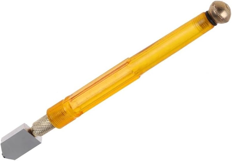 قاطع زجاج من السبائك بمقبض مضاد للانزلاق للألواح الزجاجية من 3 مم إلى 12 مم، أصفر اللون مقاس 6.7 بوصة - Image 2