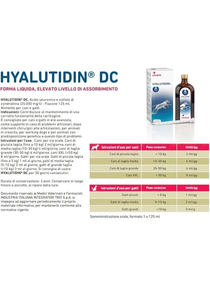 ليفيستو هيالوتيدين (LIVISTO Hyalutidin DC) محلول فموي للكلاب والقطط 125 مل من فارماسي - Image 2