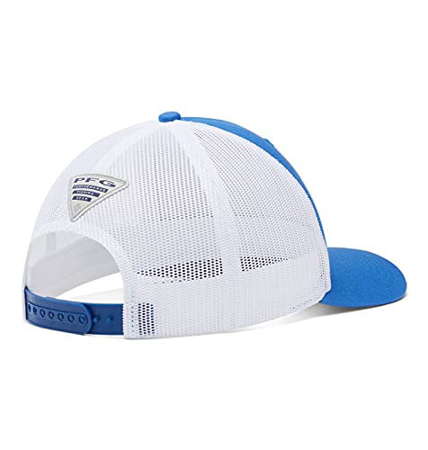 Columbia Men's PFG Fish Flag Snapback Ball Cap, Breathable, Adjustable, Vivid Blue/White - Image 2