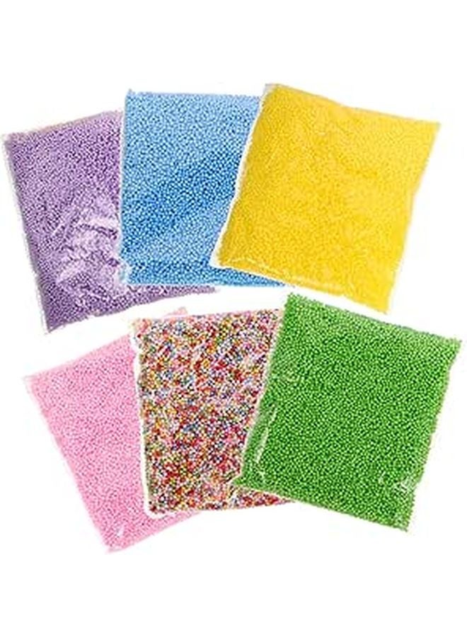 6 Bags Mixed Color Foam Beads For DIY Crafts Safe Micro Bead Filler Art Projects - Image 1