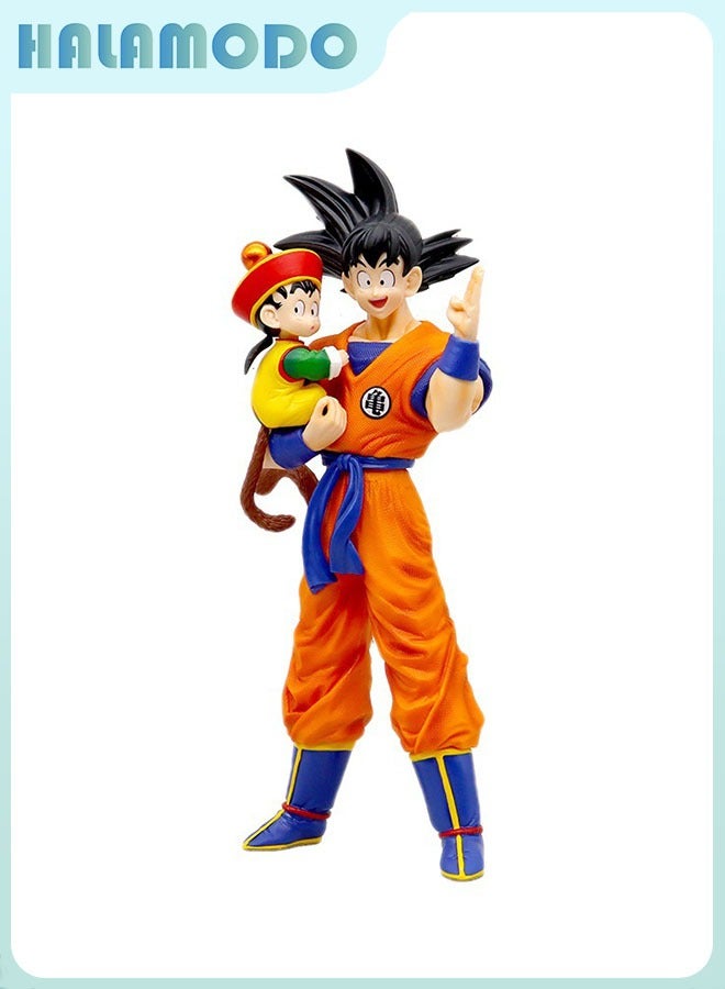 هالامودو التنين الكرة سوبر سايان روك العملاق يقف الأب وابنه غوكو دمية ، 30 سم عالية ، هدية عيد ميلاد مثالية وسام سطح المكتب الساحرة - Image 1