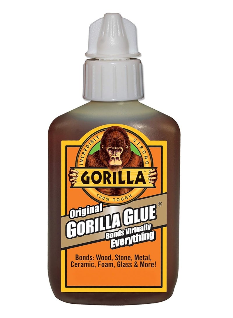 Gorilla Glue Gorilla Original Gorilla Glue, Waterproof Polyurethane Glue, 2 Ounce Bottle, Brown, Multicolour, 50003, 500028 - Image 4