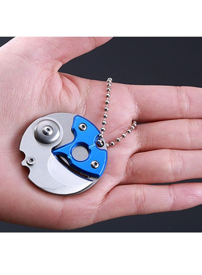 fashionhome Outdoor Camping Mini Portable Folding Blade Coin Knife Necklace Knife Pocket Knife - Image 4