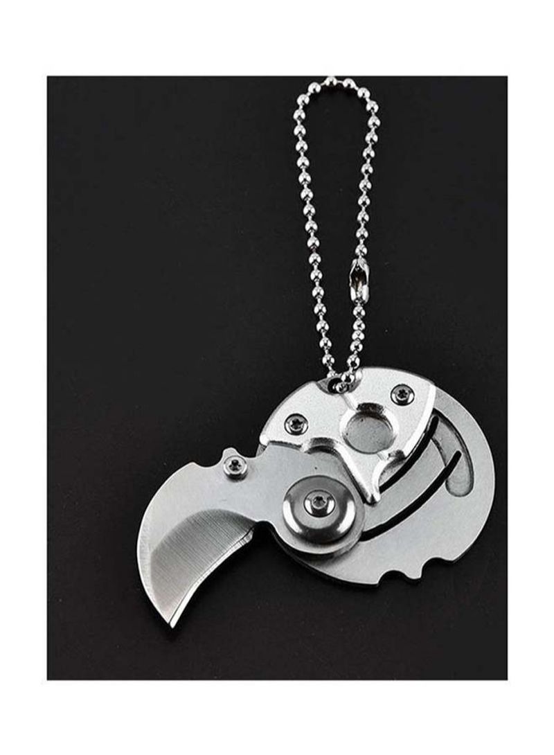 fashionhome Outdoor Camping Mini Portable Folding Blade Coin Knife Necklace Knife Pocket Knife - Image 2