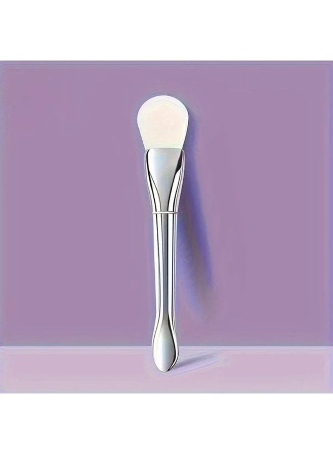 4 قطع فرش ماسك فضي للوجه، Applicator برأس مسطح فائق النحافة لماسك الطين والأساس - Image 5