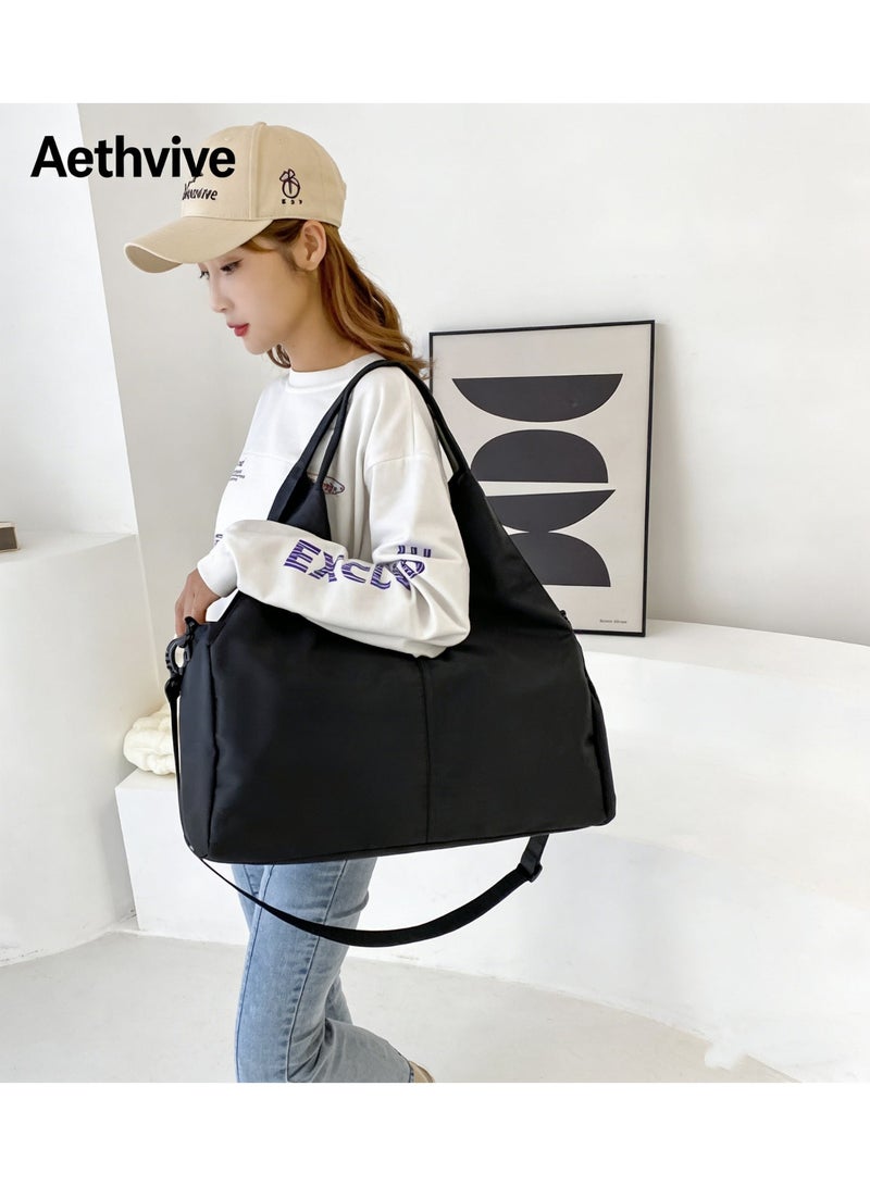 Aethvive Gym Bag for Women, Lightweight Storage Travel Duffel Bag with Shoe Compartment, Workout Yoga Gym Bags for Travel, Sports - Image 2
