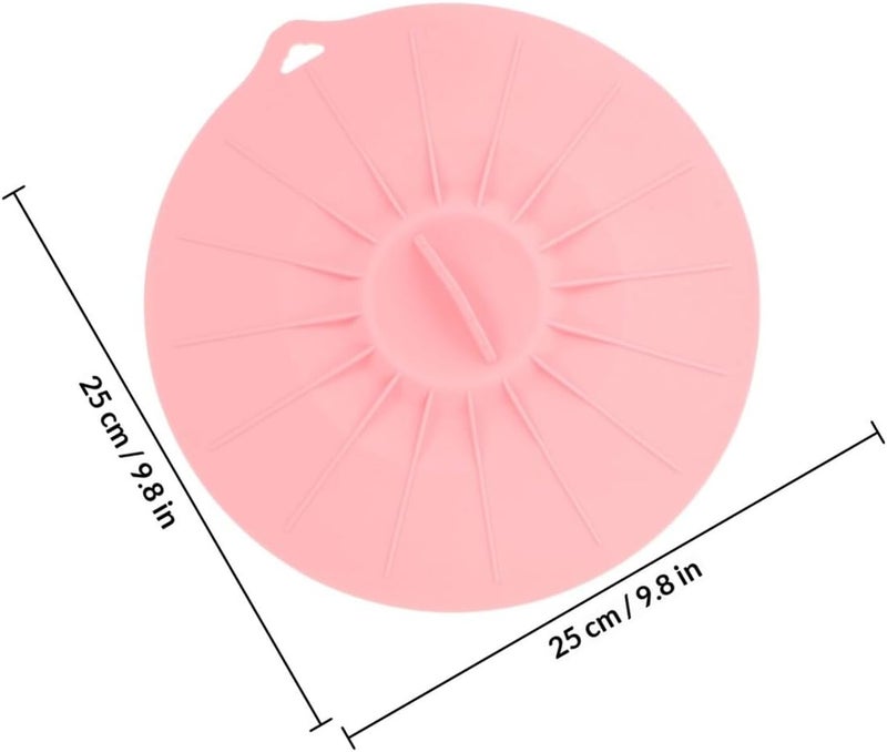 IMIKEYA Silicone Microwave Splatter Cover and Universal Food Storage Lids Set, 5pcs Pink Silicone Bowl Seal Covers, Reusable Vacuum Seal Lids for Bowls, Pots, and Plates, Dishwasher Safe - Image 2