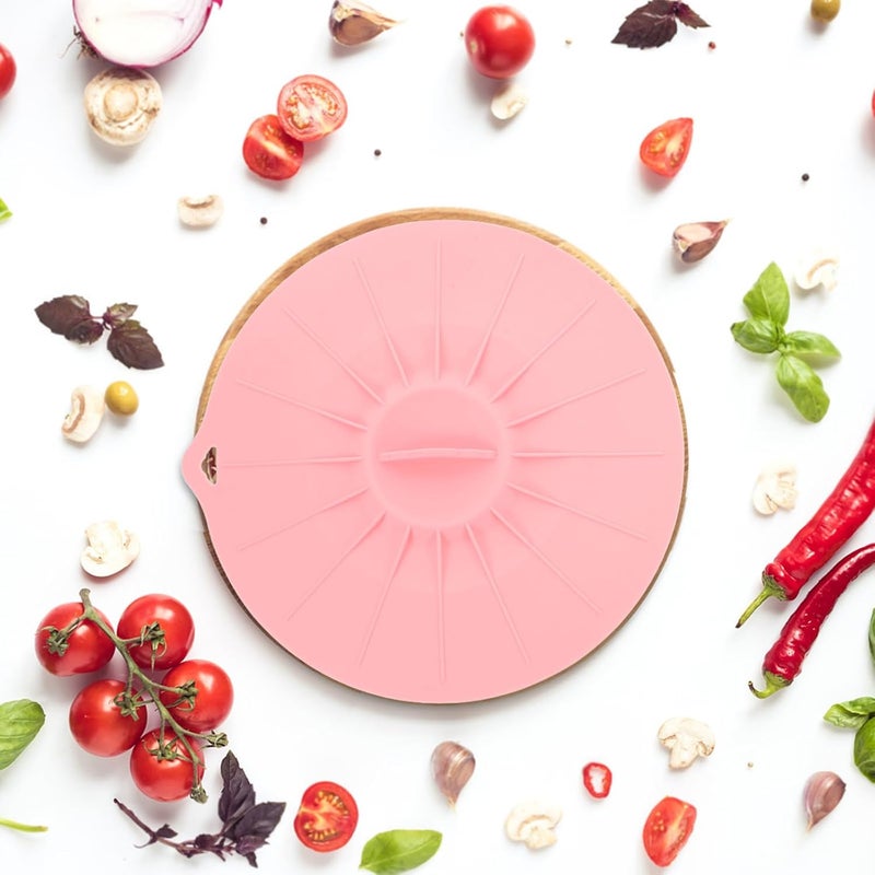 IMIKEYA Silicone Microwave Splatter Cover and Universal Food Storage Lids Set, 5pcs Pink Silicone Bowl Seal Covers, Reusable Vacuum Seal Lids for Bowls, Pots, and Plates, Dishwasher Safe - Image 4