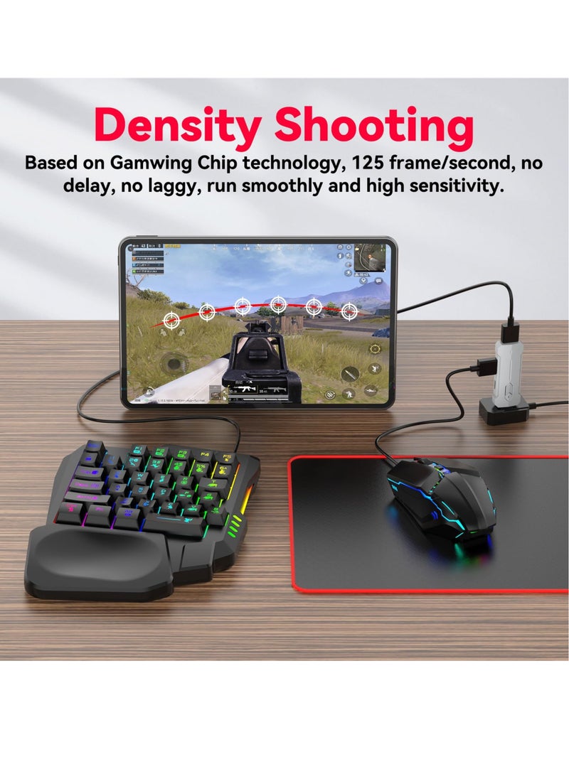 Excefore - Mouse and Gaming Keyboard Adapter for Android Phone/Tablet, Adapter Support Key Mapping, Recoil Control, Mouse sensitivity, Perfect for PU-BG, AP-EX, COD, DES-TINY2 Games - Image 1