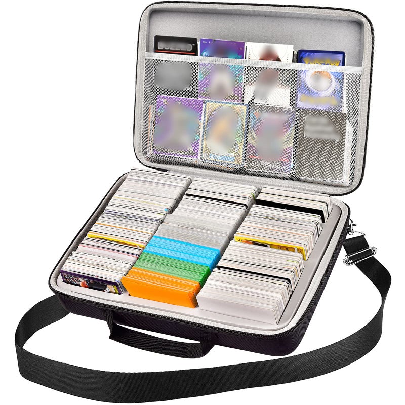 ALKOO Trading Card Case 2000 Card Deck Box for MTG Commander for YuGiOh for Magic The Gathering for Cards Against Humanity 2025 2024 Football Baseball Sports Collectible Cards Holder Grey - Image 2