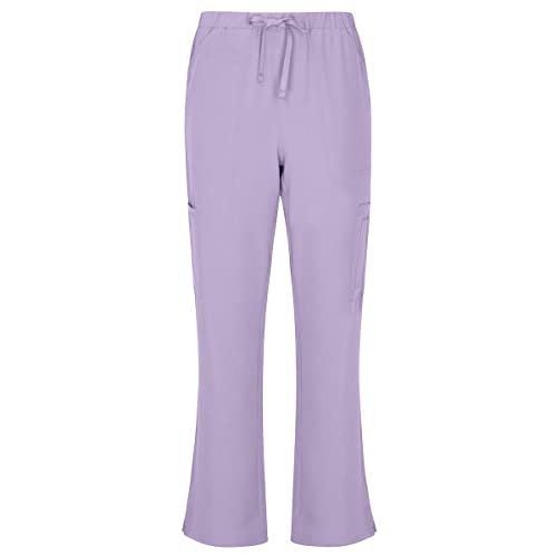 Natural Uniforms Women's Cool Stretch V-Neck Top and Cargo Pant Set (Lavender, X-Small) - Image 4