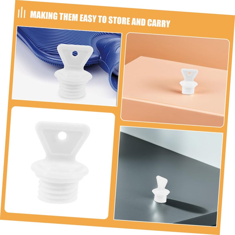 4pcs Leakproof Hot Water Bottle Caps and Stoppers Set 2 1cm Inner Diameter Plastic Replacement Lids - Image 4