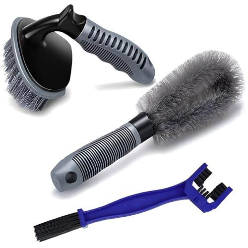 iWagon- 3 Pcs Bike Chain Cleaner Car Tyre Cleaning Wheel Tire Rim Scrub Brush,Chain Brush Wash Useful Car Truck Motorcycle Bike Washing Cleaning Tool - Image 1