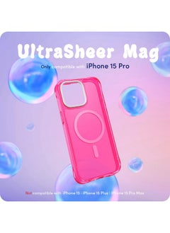 CYRILL CYRILL Spigen Ultrasheer Mag Compatible With iPhone 15 Pro (2023) Back Cover [Tpu,Pc|Hot Pink]  - Image 3