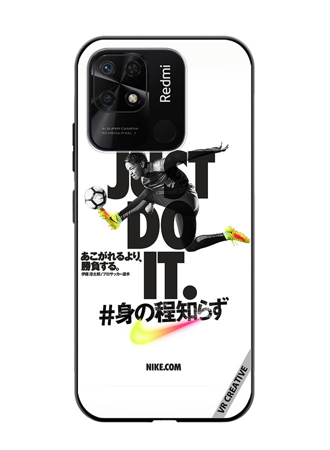 VR CREATIVE غطاء حماية لهاتف Xiaomi Redmi 10C بتصميم Nike Just Do It متعدد الألوان - Image 1