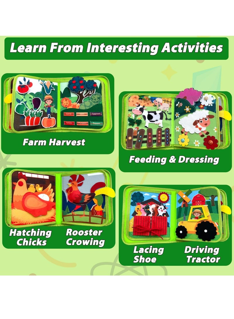 Oasisgalore Montessori Busy Book for Toddlers 1-3, Farm Quiet Activity Books for Kids, Boys Girls Gift - Image 2