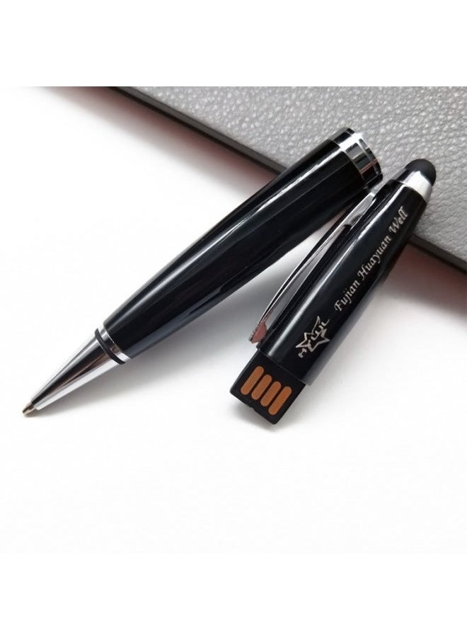 Touch Screen U Disk Pen Three-in-One Enterprise School Exhibition Creative Gift Stylus Pendrive-Color:Black-Capacity:1GB  - Image 1