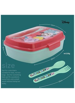 Disney Stor Funny Sandwich Box With
Cutlery Minnie Mouse Being More
Minnie  - Image 3