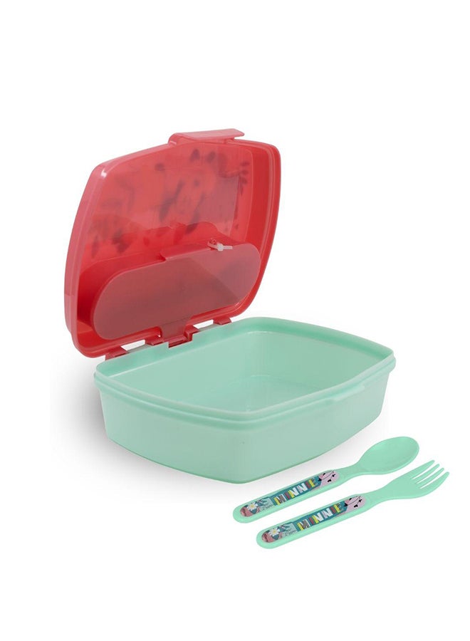 Disney Stor Funny Lunch Box With
Cutlery Minnie Mouse Being More
Minnie  - Image 2