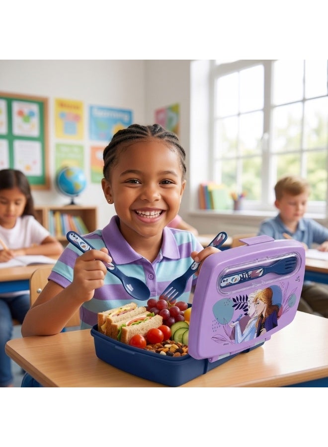 Stor Minnie Funny Lunch Box for Kids with Cutlery – 30oz Capacity BPA-Free Reusable Lunch Container with Spoon & Fork, Secure Snap Lid, Lightweight Durable Food Storage Box for School, Travel & Everyday Use - Image 5