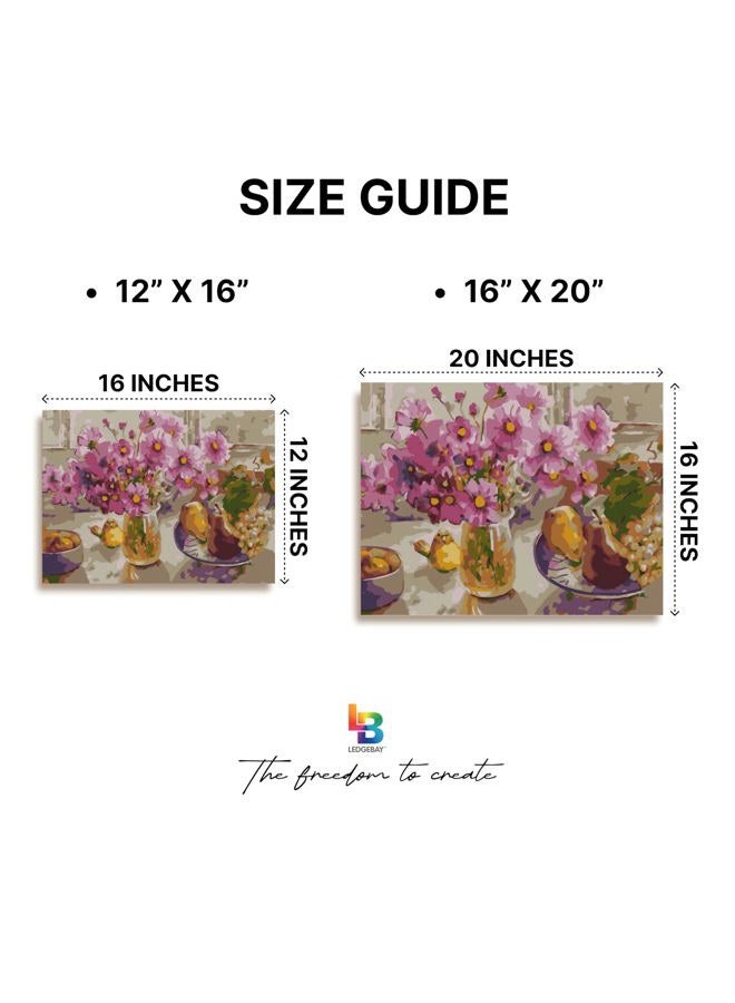 Ledgebay Paint by Numbers for Adults: Beginner to Advanced Number Painting Kit - Fun DIY Adult Arts and Crafts Projects - Kits Include - Cosmos from The Garden 12" x 16" Framed Cosmos From the Garden - Image 5