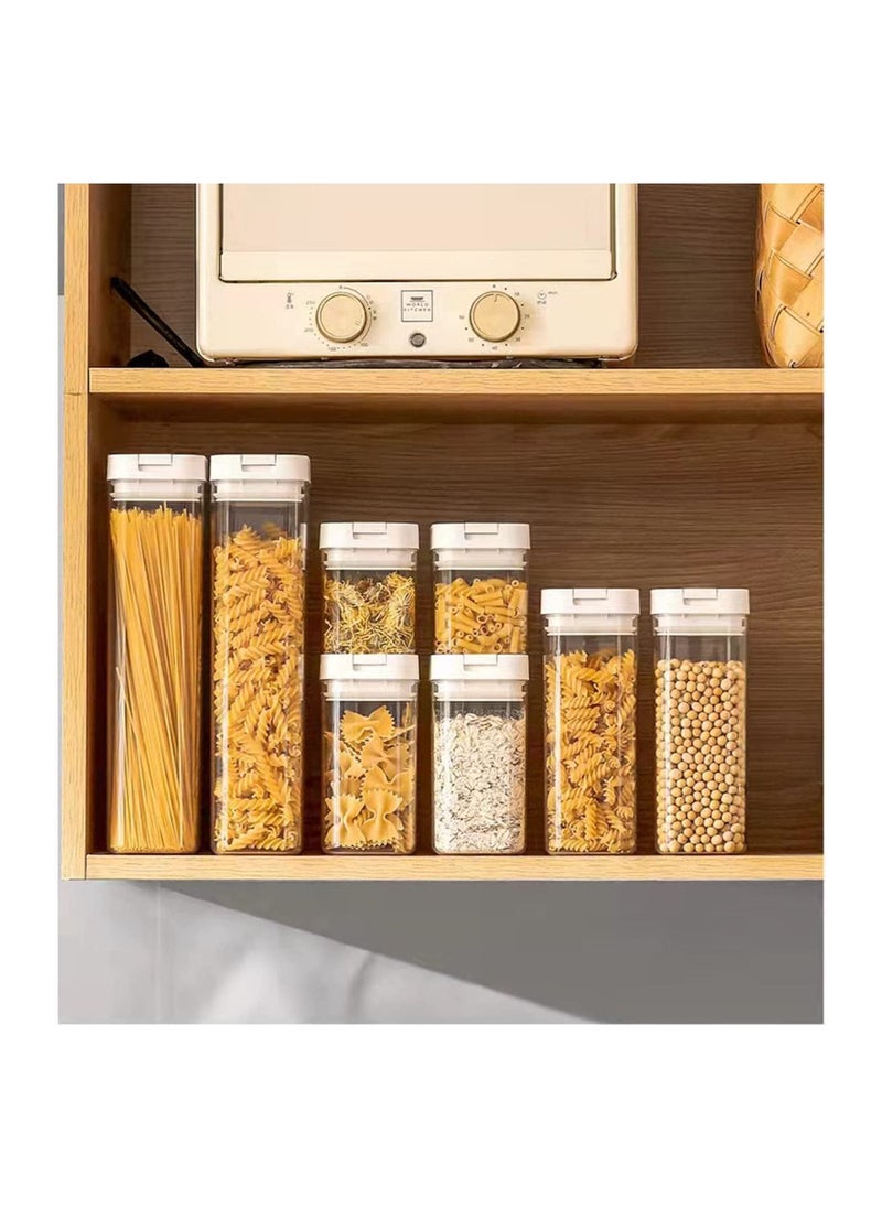 GGEROU - Airtight Food Storage Containers Set with Lock Lids, Set of 4, Pantry Organization Plastic Storage Jar Storage Tank for Cereal,Coffee,Sugar 1800ml - Image 1