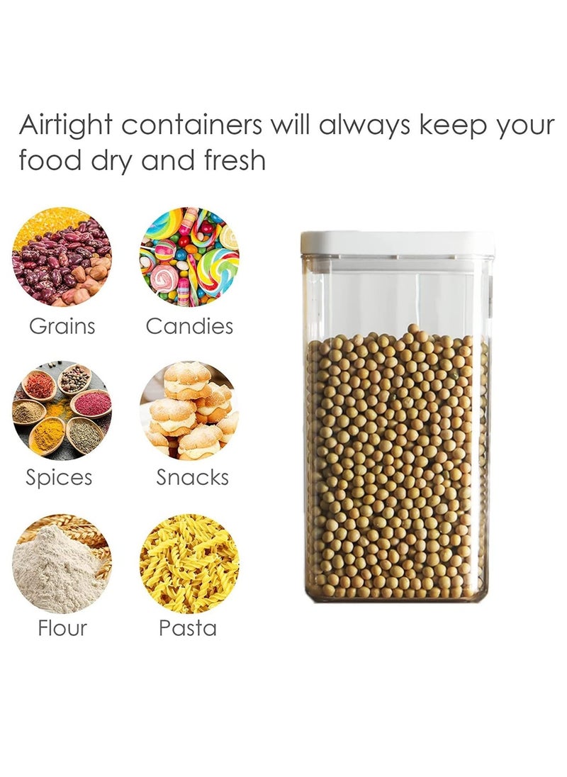 GGEROU - Airtight Food Storage Containers Set with Lock Lids, Set of 4, Pantry Organization Plastic Storage Jar Storage Tank for Cereal,Coffee,Sugar 1800ml - Image 1